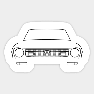 Datsun 120Y / B211 classic car black outline graphic Sticker